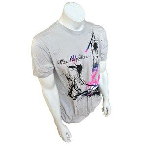 Tultex Men's Three Days Grace Gray Short Sleeve Shirt Size Large